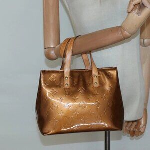 LOUIS VUITTON Monogram Vernis Reade PM Hand Bag Bronze